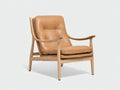 Wohnzimmer Sessel 78×82×102 cm Leder Braun - eleganter Komfortsessel mit Holzrahmen und Relaxdesign
