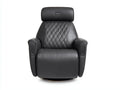 Wohnzimmer Sessel 82×85×105 cm Kunstleder Schwarz - moderner Relaxsessel mit Komfortfunktion