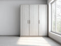 Schlafzimmer Kleiderschrank 240×60×220 cm Holz Weiß - geräumiger Schrank mit zeitlosem Design