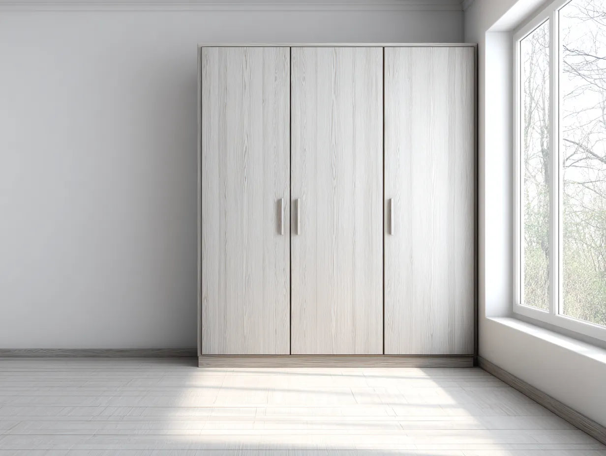 Schlafzimmer Kleiderschrank 240×60×220 cm Holz Weiß - geräumiger Schrank mit zeitlosem Design