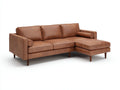 Ecksofa 285×170×85 cm – Braun – Lederoptik mit moderner Komfortgestaltung