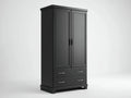 Kleiderschrank 100×55×190 cm – Schwarz – moderner Schlafzimmerschrank mit Stauraum