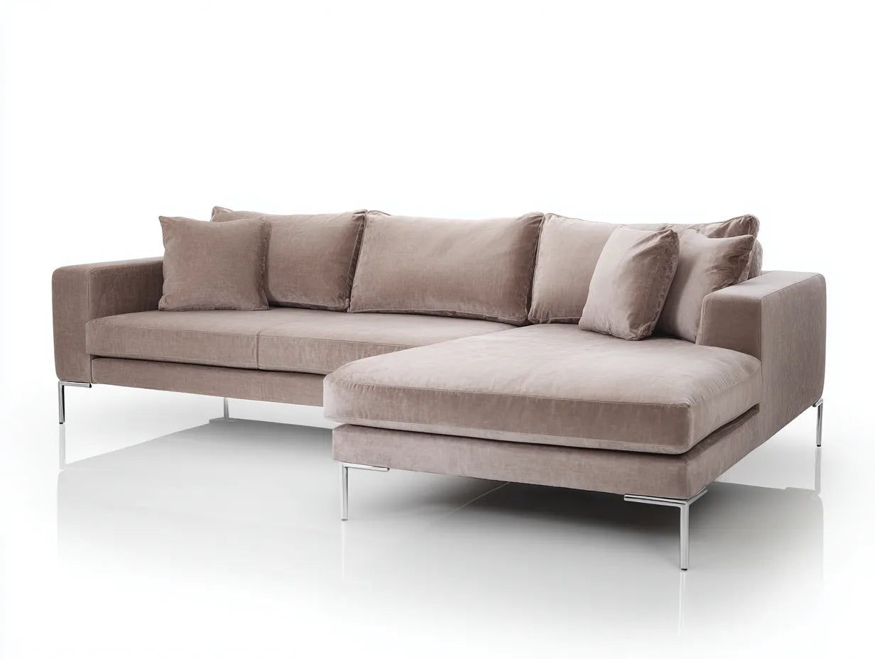 Wohnzimmer Sofa 290×190×86 cm Stoffbezug Beige - moderner Komfort für Wohnbereich