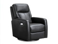 Wohnzimmer Sessel 85x90x104 cm Schwarz Leder Drehsessel Komfortdesign