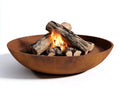 Feuerschale 100×100×28 cm Cortenstahl Rostbraun - modernes Design für Garten und Terrasse