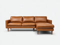 Ecksofa 295×180×86 cm – Braun – Lederoptik mit großzügiger Wohnzimmersitzfläche