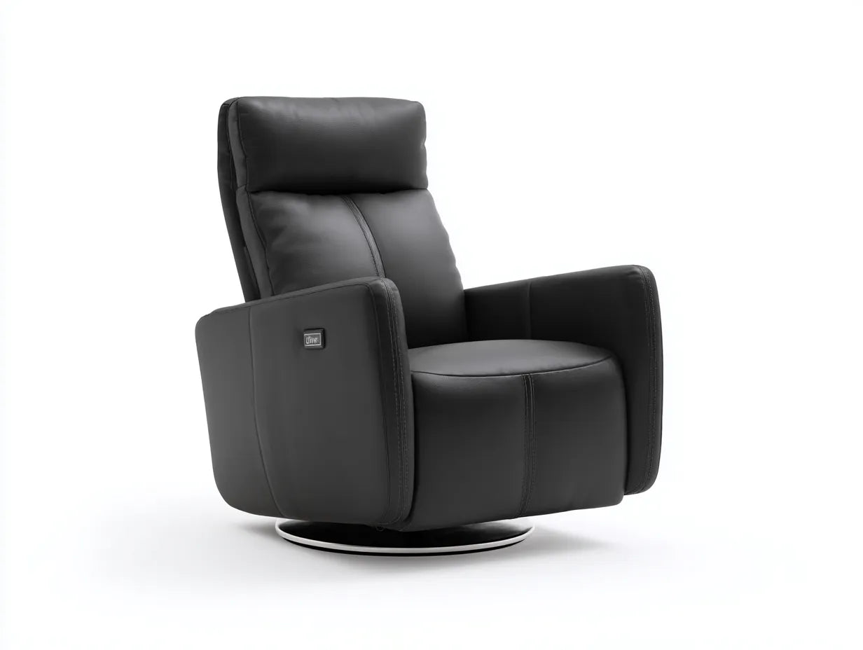 Wohnzimmer Sessel 80×88×110 cm Lederoptik Schwarz - klassischer Komfortsessel für Zuhause
